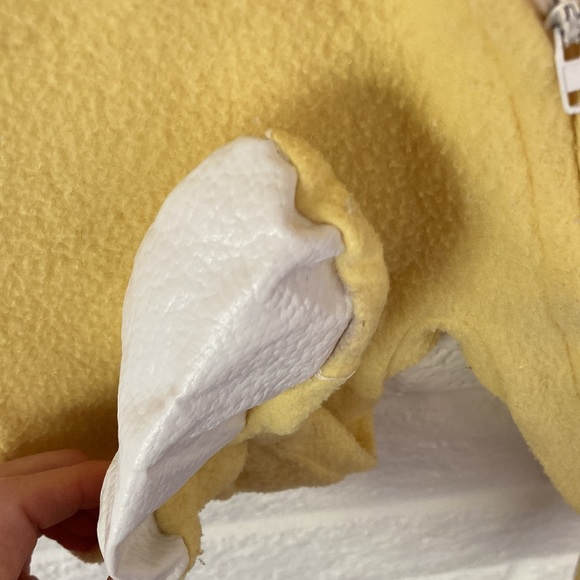 Vintage Infant Pink and Yellow Fleece Baby Onesie - Picture 9 of 10